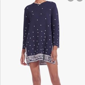 Staud Cheyenne Dress- Bandana Print/ Deep Sea - New With Tags